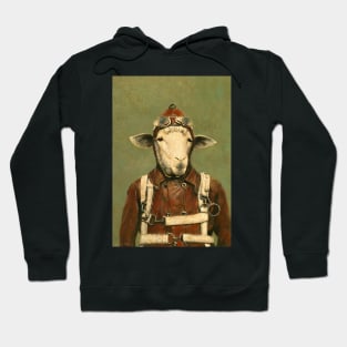 Vintage Aviator Sheep Hoodie